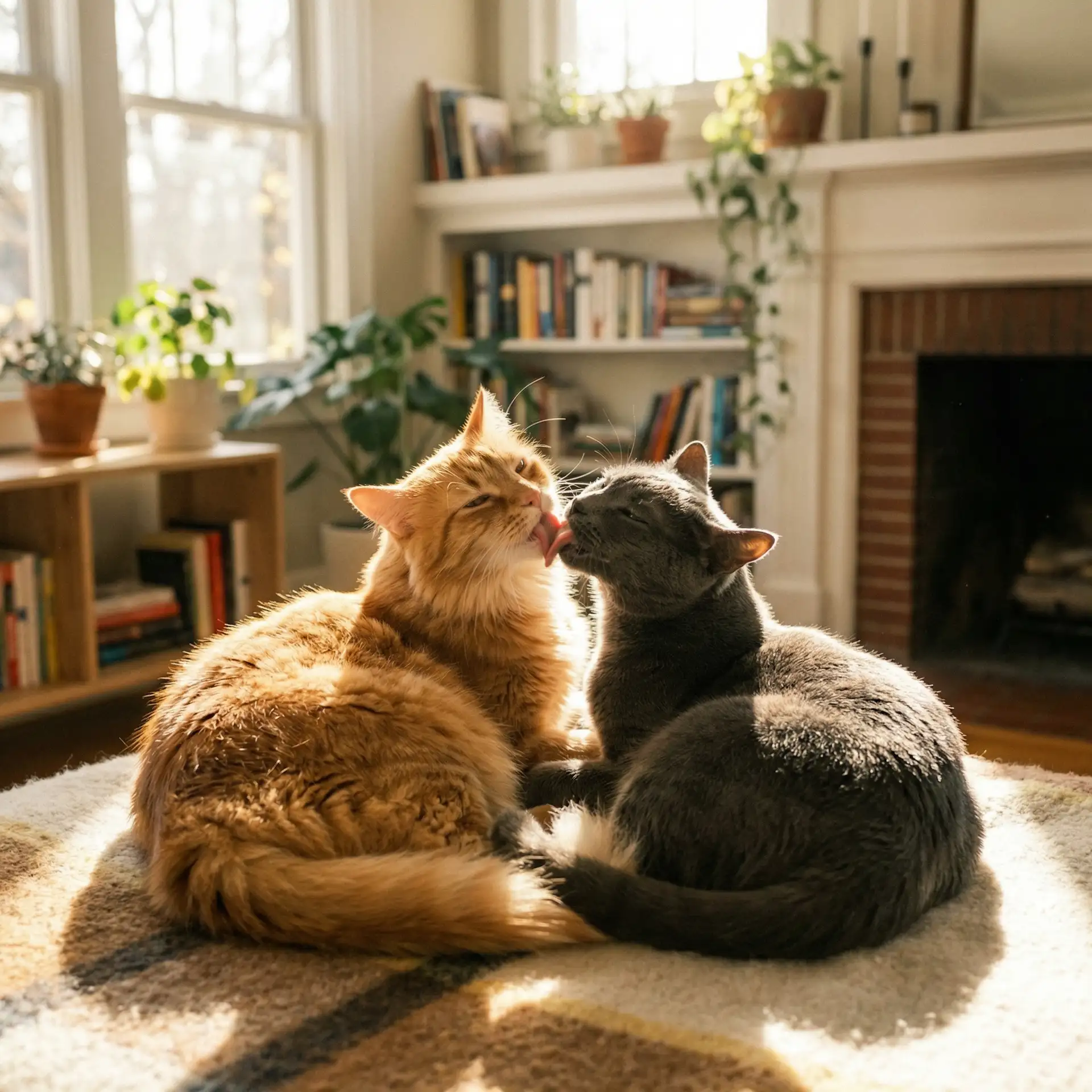 两只猫互相梳毛 - 猛鬼追魂5